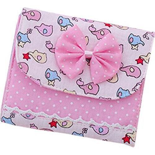 Fashion women bag Cover Bowknot Sanitary Towel Napkin Pad Purse Holder Case Easy Bag Lady Girl Organizer cosmetic Bag