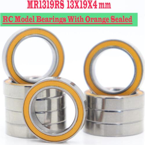 MR1319RS Bearing ABEC-3 (10PCS) 13*19*4 mm Thin Section MR1319-2RS Ball Bearings RS MR1319 2RS With Orange Sealed L-1319DD