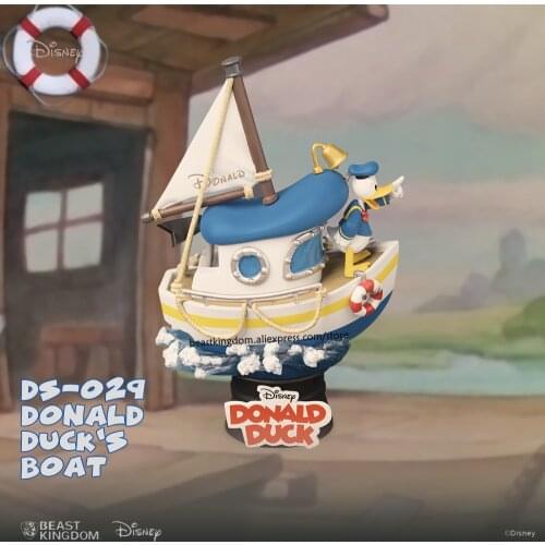Beast kingdom Disney Donald DuckS Boat scene animation Garage Kits Model Kits Collecting gift toys
