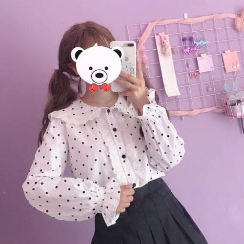 Блузки в горошек Neko Para China At AliExpress