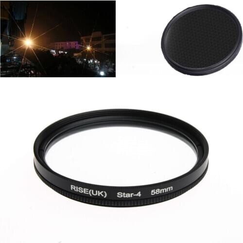 New arrive 58MM 4 Point Star Filter for Canon for Nikon d3200 d5200 1200d 600d for Sony lens