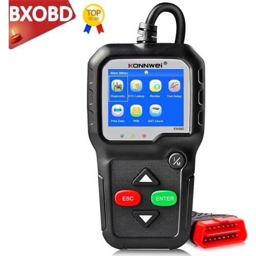 OBD2 scanner OBDII auto diagnostic tool KW680 auto code reader inspection engine light scanning tool