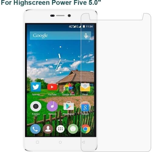 Tempered Glass Film For Highscreen Easy Power Five Ice Fest Pro Rage EVO Razar Transparent 9H Screen Protector Film