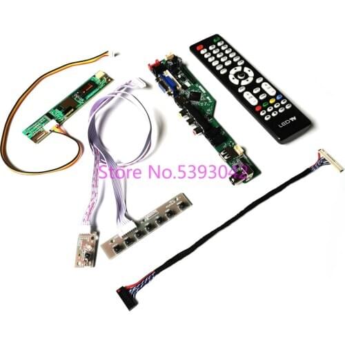 Fit LP154W01(TL)(A1)/(TL)(A2)/(TL)(A3)/(TL)(A6)/(TL)(A8) Remote USB analog TV 1CCFL 1280*800 30-Pin LVDS control board kit