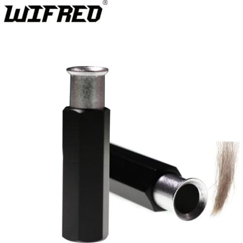 Wifreo Alloy Fly Tying Hair Stacker for Fishing Hairs Feathers Tying Thread Hair Special Fly Tying Tool Line Up Tool Accessories