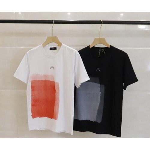 Street T-shirt Loose Short Sleeves Summer Oversize Paint Printing Graffiti Industrial Couples T Shirt Casaul Cotton Top Tee -40