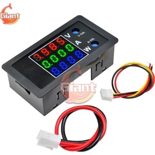 Four Digit 3 LED Display 100V 10A 1000W Voltage Current Power Supply Energy Meter Detector Voltmeter Ammeter Wattmeter DC 0-100V