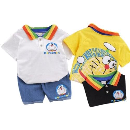 High-end Summer Children Clothes Suit Sports Clothes For Baby Girl Boy T shirts +shorts 2Pcs Set Toddler Clothing Kids Tracksuit
