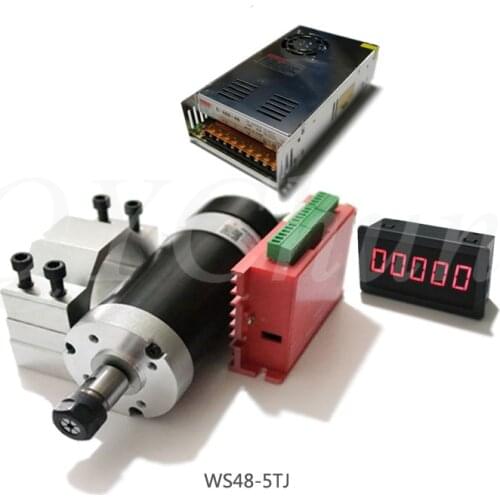500W high speed brushless electric spindle kit jade carving wood carving PCB board engraving machine spindle drilling engraving
