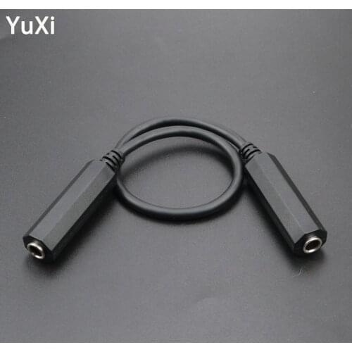 YuXi 6.35mm Jack Audio adapter Cable 6.35 Jack Female to Female Extension Connecting cables for Guitar Mixer Amplifier Bass