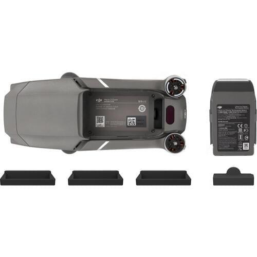 Drone Body Battery Charging Port Protector Silicone Cover Cap for DJI MAVIC 2 PRO & ZOOM Black