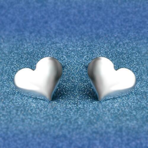 1 Pair Good Quality 925 Sterling Silver Earring Pretty Heart Stud Earrings For Women Party Accessories Charm Gifts