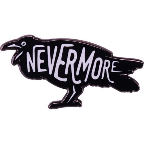 Raven pin Edgar Allan Poe literature collection