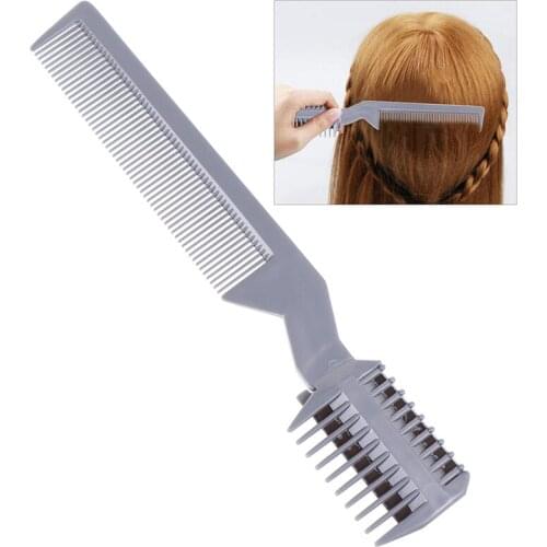 1PCS Pro Hair Razor Comb Long Handle Hair Razor Cutting Thinning Comb Home DIY Thinning Trimmer Inside Blades