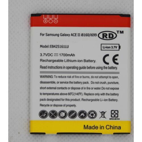 10pcs/lot 1700mAh EB425161LU Phone Battery for Samsung GT-S7562L S7560 S7566 S7568 S7572 S7580 S7582 i8160 i8190 i739 T59