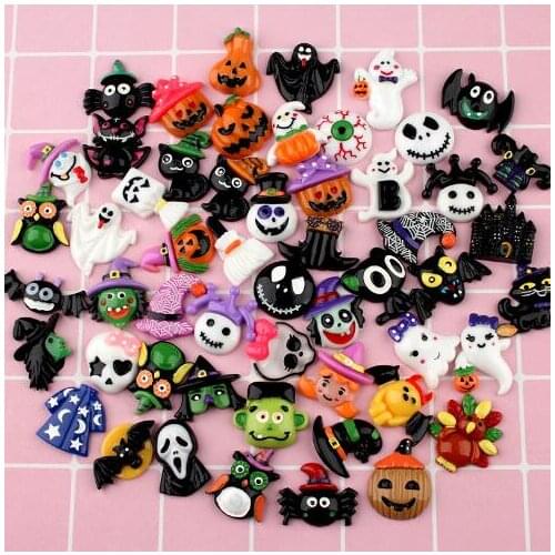 10pc/lot flatback resin cabochons accessories resin Halloween mix by chance