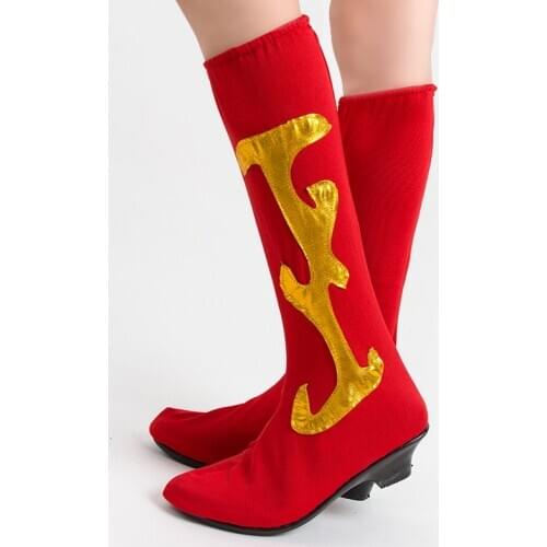 4 colors chinese national dance boots nationality dancer shoes national shoes Mongolia boots minority cosplay shoes