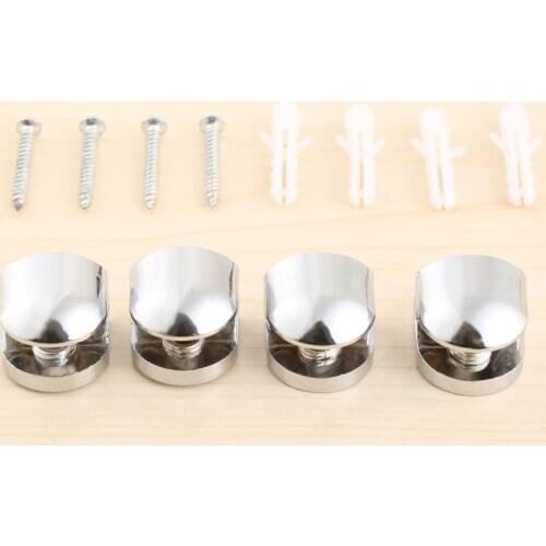 4Pcs Zinc Alloy Glass Clamps Clip Adjustable Cabinet Bathroom Glass Shelf Support Holder Clamp Bracket for 5-6mm Thickness Glass
