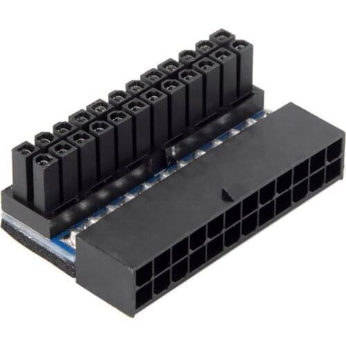 Motherboard Adapter ATX4P Female To 24P Male 90 Connector Desktop Computer Adapter Card ATX24pin Steering Head Dropshipping