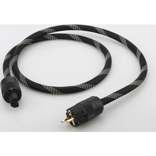 Audiocrast P103&DW30 Copper HIFI Audio Power Cable Cord EU Schuko plug Gold plated schuko power cable