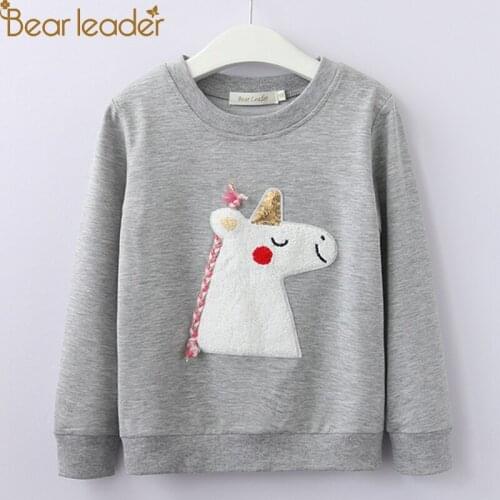 Bear Leader Girls Cartoon T-Shirts 2021 New Spring Fashion Casual Girl Cute Autumn Clothing Long Sleeve Kids Clothes for 3 7Y