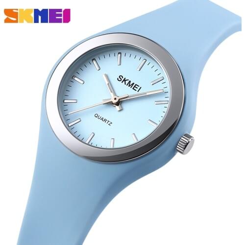 SKMEI Small Simple Design Women Watch Silica Gel Quartz Female Wristwatch Fashion Casual Ladies Girls Watches montre femme 1722