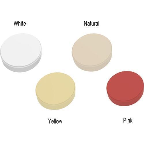 Dental PEEK Disc 98*16mm 98*18mm Natural Pink Yellow and White Color CAD CAM Ceramic PEEK polymer for digital dental prosthetics