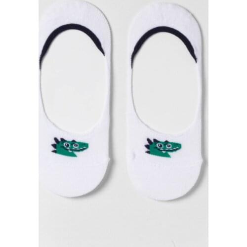 Teal Tales Dinosaur Kid 'S Socks-White