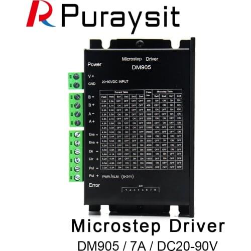Puraysit Step Driver DM905 7A DC20-90V Step Motor Suitable for 42/57/86 2Phase Motor