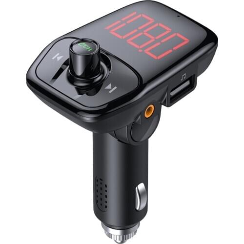 FM Transmitter Modulator Bluetooth 5.0 Handsfree Car Kit Audio MP3 Player With 5v 2.4A Fast Car Auto Charger