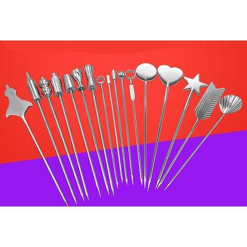 304 Stainless Steel Fruit Fork Fruit Sign Cocktail Sign Barbecue Fork Dessert Sign Moon Cake Fork Metal