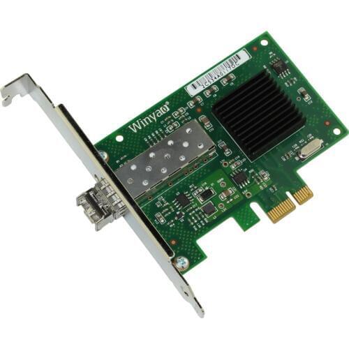 Winyao WY5715DF-SX PCI-E X1 SFP Gigabit Fiber Ethernet Network Card Broadcom BCM5715S 10/100/1000 Mbps Multi Mode 1G 850nm LC