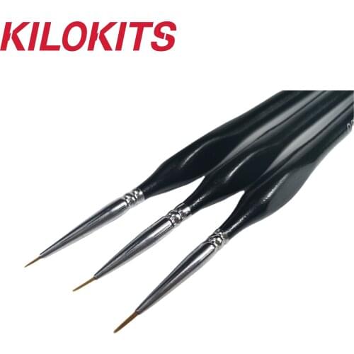 3PCS Fine Detail Triangular Grip Paint Brushes for Figures Model Trains Plastic Kits Military Scenery