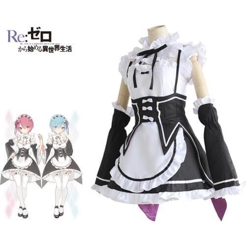 Ram Rem Maid Cosplay Re Zero Kara Hajimeru Isekai Seikatsu Costume Japanese Anime Dress Starting Life in Another World Costume