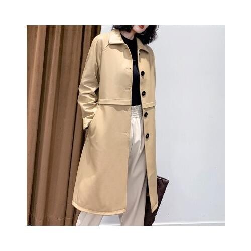 2020 Women Spring Genuine Real Sheep Leather Jacket R32