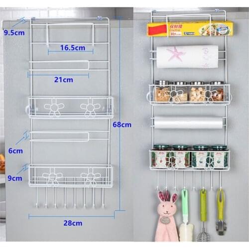 Multi-functional Refrigerator Rack Fridge Side Shelf Multi-Layer Sidewall Holder Kitchen Supplies Hanging kitchen Hook Folding