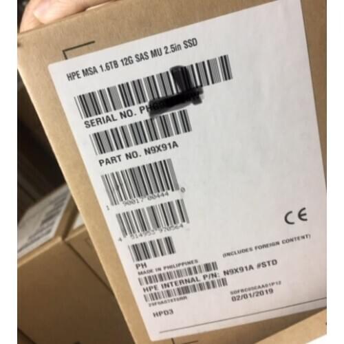 New box 9pcs/lot N9X91A MSA 1.6TB 12G SAS Mixed SFF 2.5inch SSD 3 year warranty