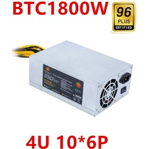 New Original PSU For Myihaja Single Channel 12V Power Supply A10pro Z15 847 4U 10*6P 1800W Power Supply BTC1800W