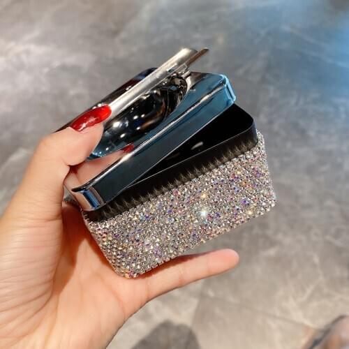 Sparkling Ash Tray Diamond Cigar Ashtrays Stialess Steel Girly Ash Tray Smoking Accessories for Weed Cute for Girls Glitter Gift