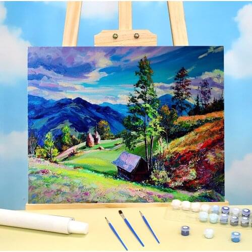Landscape August Painting By Numbers Complete Kit Acrylic Paints 50*70 Picture By Numbers Photo Home Decor Adults Wholesale