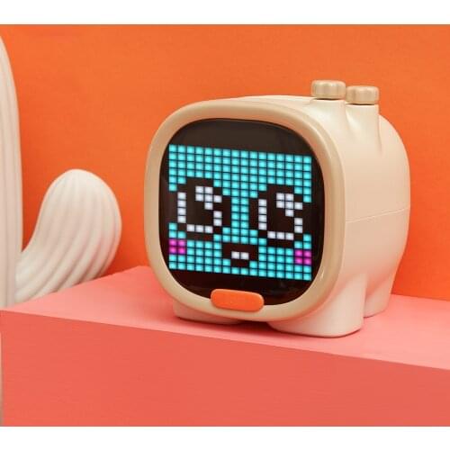 Xiaomi Portable Bluetooth Speaker Wireless Mini with Alarm Clock,Pixel Art,TF Card,Cute Gadget with LED Screen for Desktop
