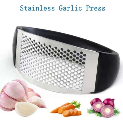 1 Pcs Stainless Steel Garlic Press Household Manual Garlic Mincer Chopping Garlic Curve Fruit Vegetable Tools Kitchen Gadgets