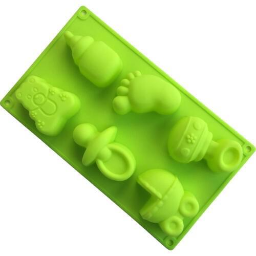 Cute Baby Care Series Shape Silicone Mold Soap, Fondant Candle Molds, Sugar Craft Tools, Chocolate Moulds, Cake Molds E083