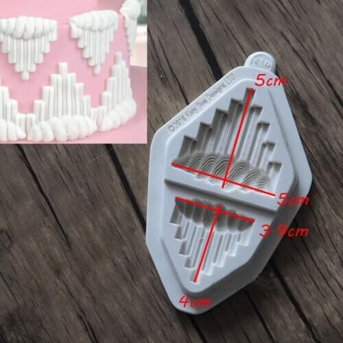 DIY Baroque Cake Silicone Flower Vine Mold Fondant Cake Decorating Tools Cupcake Chocolate Gum Paste Clay Candy Molds FM1247