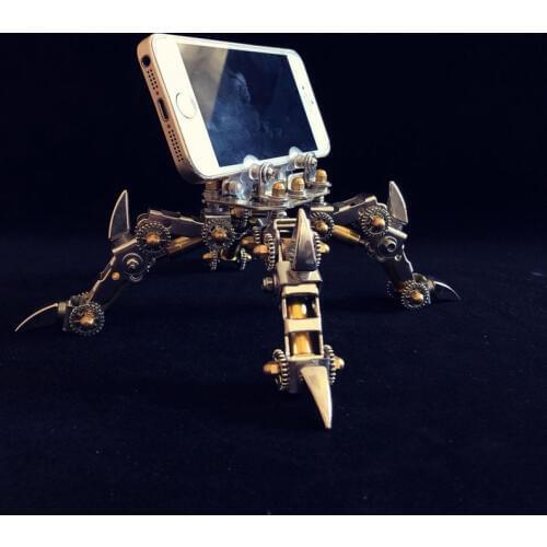 Mobile phone base tablet iPad mechanical punk style cool all metal assembled model chase live broadcast bracket