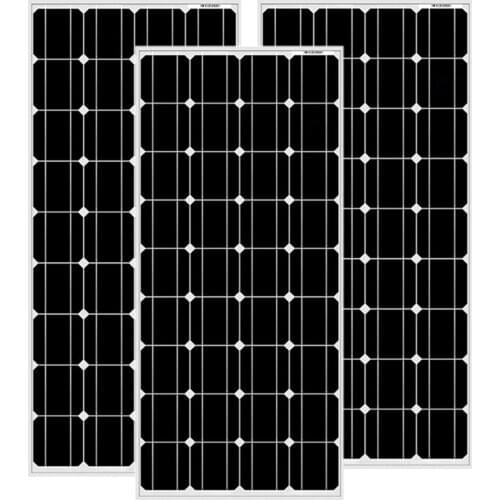 Aluminum Frame Glass 300W 200W 100W Rigid Solar Panel, More Life Time Of 25 Year