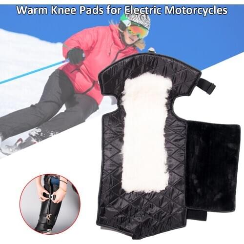 Winter Electric Motorcycle Warm Knee Pads Adjustable Windproof Warm Leggings Cover Windproof Leg Cover Riding Knee Pads