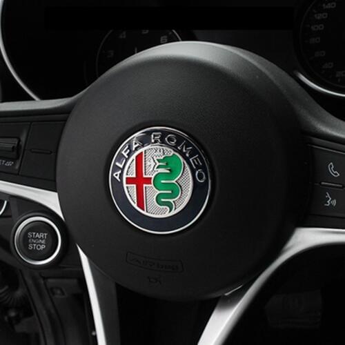 1pcs 40MM Steering Wheel Badge Emblem Sticker Auto Accessories foe ALFA ROMEO Brera 147 156 166 159 GT Spider Giulietta Stelvio
