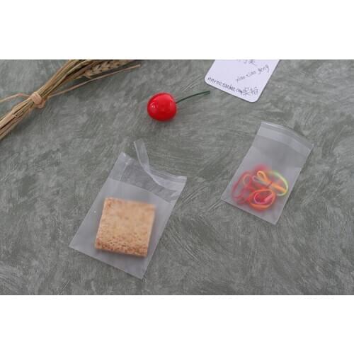 100 Pcs White Frosted Cookies Packaging Bags, OPP Self-adhesive Plastic Candy Baking Jewelry Gift Bags Party Supplies