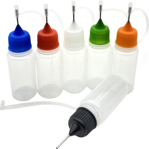 100pcs Empty 10ml Refillable Bottles Plastic Dropper Bottle With Metal Needle Cap E Liquid Vial